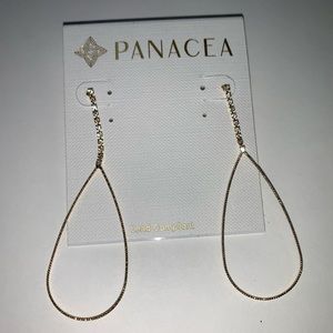 Panacea Gold & Diamond Drop Earrings